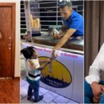 ‘This is Davido’s temperament’ Fans react to what Davido’s son Ifeanyi did to ice-cream vendor in Dubai