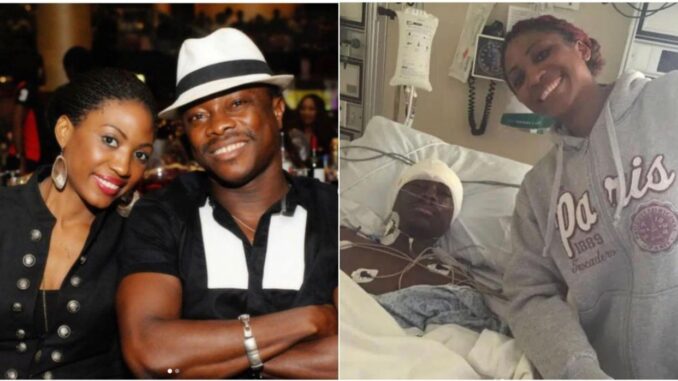 Julius Agwu’s wife moves on with a new man despite condition of her ailing husband