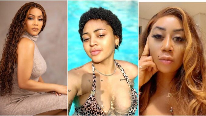 Regina Daniels flaunts her b00bs in sultry swimming photos
