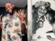 Davido reaches out to talented artist making a beautiful portrait of him, his  daughter and late mum
