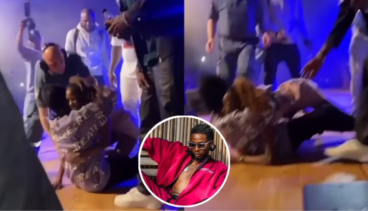 Moment Female Fan Forcefully Pulled Omah Lay Down And Mounted On Him While Performing In Sydney