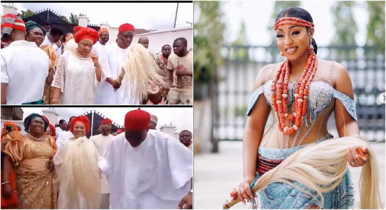 Actress Rita Dominic’s husband, Fidelis Anosike, arrives wedding venue in grand style