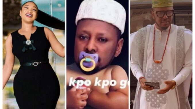 Tonto Dikeh goes on dragging Prince Kpokpogri for calling her a pr0stitute
