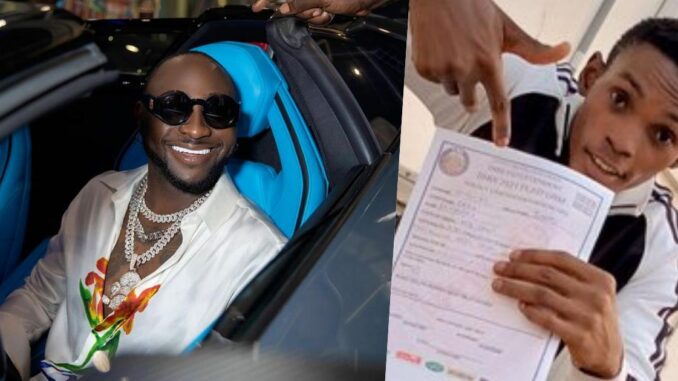 "Pay me back my money so I can pay my school fees" - Man calls out Davido (Screenshots)