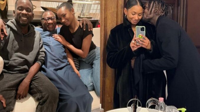 “Eazi Does It”-Femi Otedola Says As He Meets Mr. Eazi For The First Time After Proposing To His Daughter, Temi Otedola