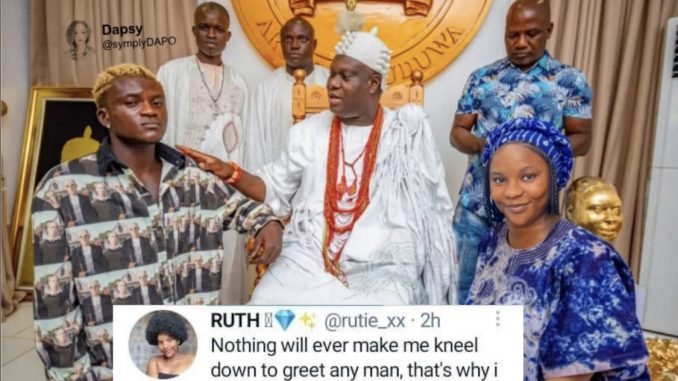 "Nothing will ever make me kneel to greet any man. That's why I don't like Yoruba culture" - Nigerian lady says