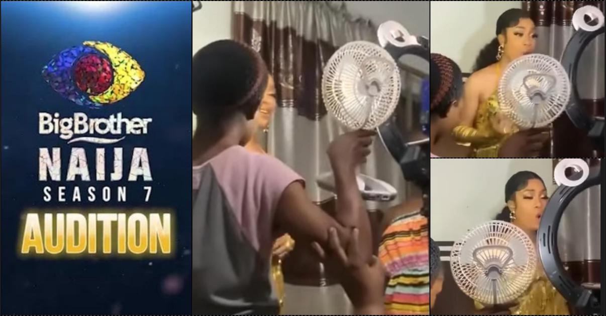Reactions as lady gets massive family support ahead of BBNaija Season 7 audition