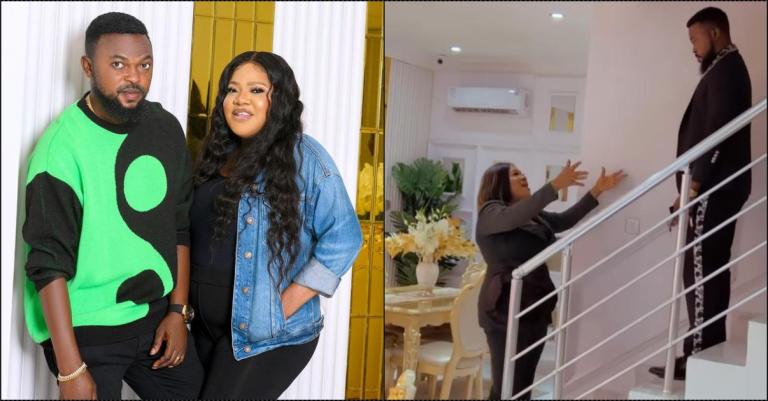 Toyin Abraham Sings For Her Hubby, Kolawole Ajeyemi As She Entertains Him With Recreated Song