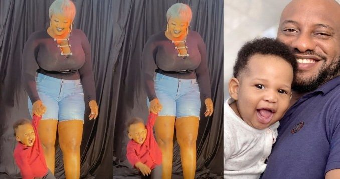 New video of Yul Edochie’s second wife and their son