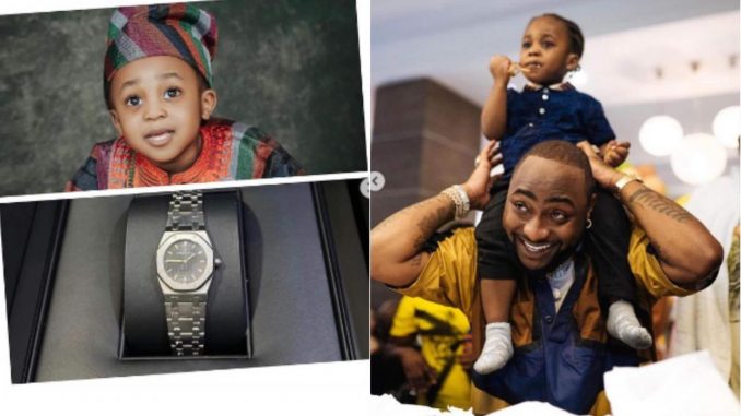 Davido-acquires-N200million-watch-for-son-Ifeanyi-photos Davido acquires N200million watch for son, Ifeanyi