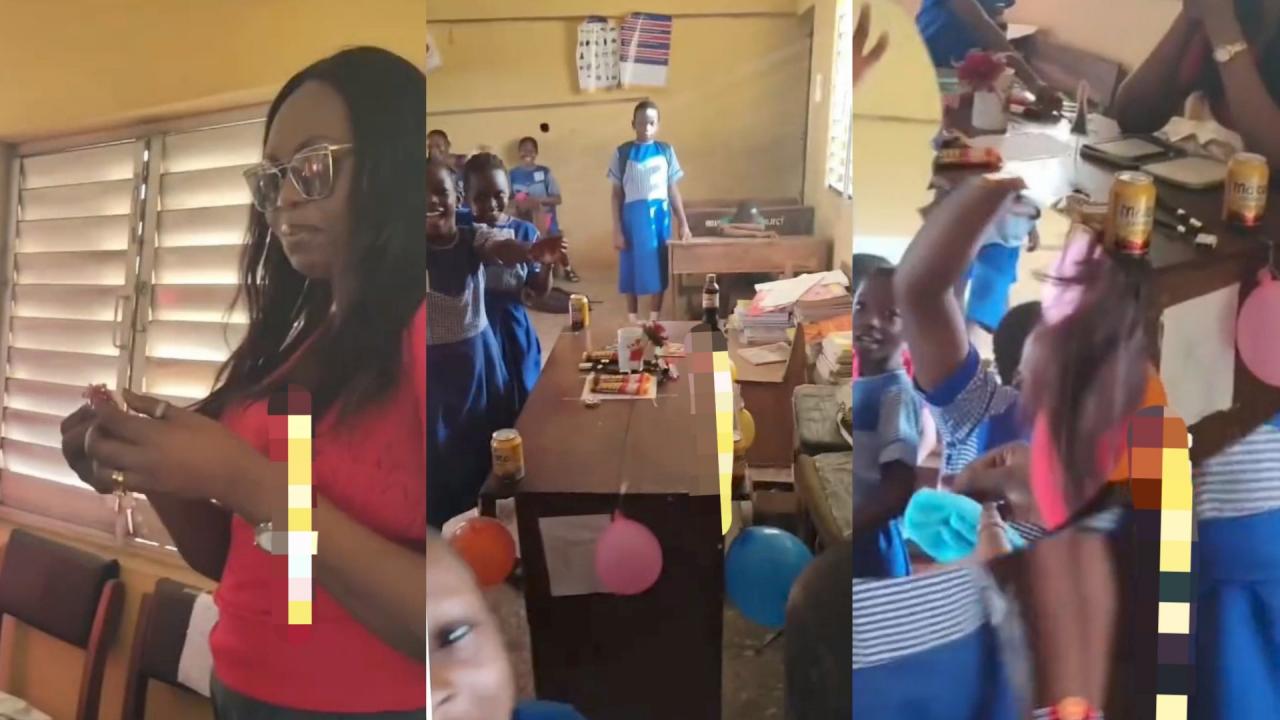 Primary School Teacher Gets Emotional As Her Pupils Surprise Her On Birthday