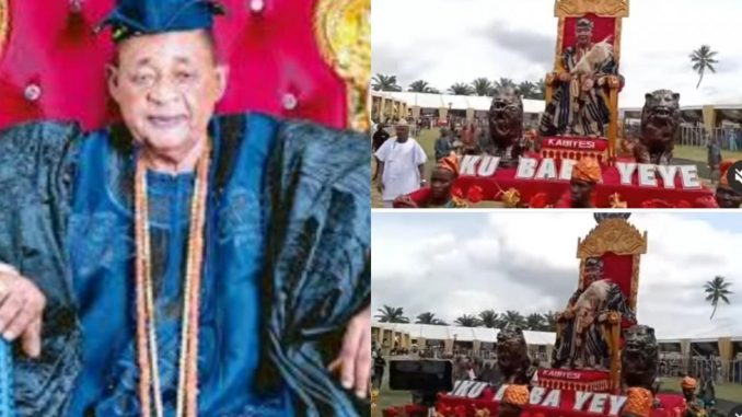 Alaafin of Oyo’s ‘appearance’ at his celebrationof life, sparks reactions