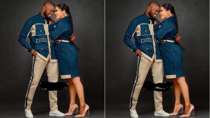 “See as they fit” Reactions as Tonto Dikeh rocks matching outfit with Stan Nze