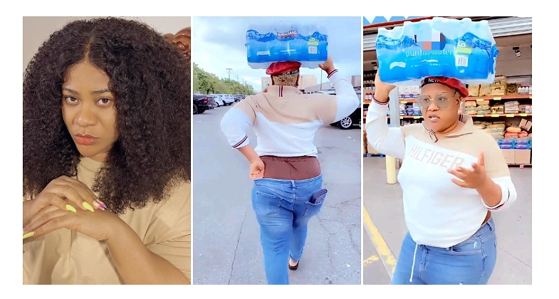 Reactions As Leaked Photos Reveal The Kind Of Job Nkechi Blessing Is Doing In America