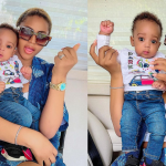 Check Out The Latest Post That Regina Daniels Made To Eulogize Her Little Son, Munir