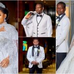 Actress Mide Martins speaks as her husband rains money on her