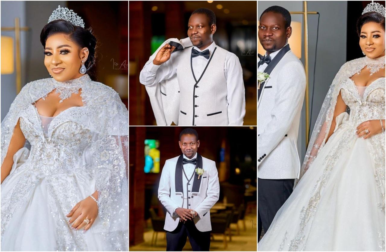 Actress Mide Martins speaks as her husband rains money on her