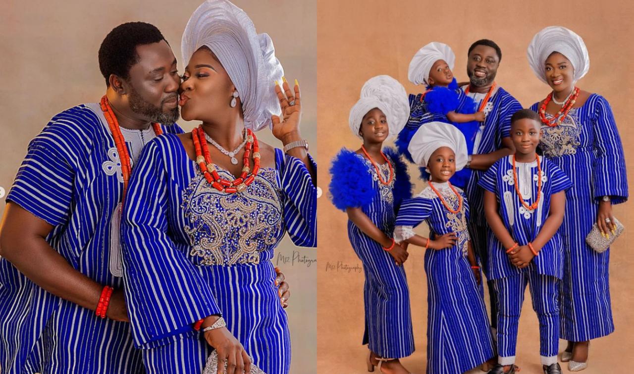 Mercy Johnson marks 11th wedding anniversary with family shoot